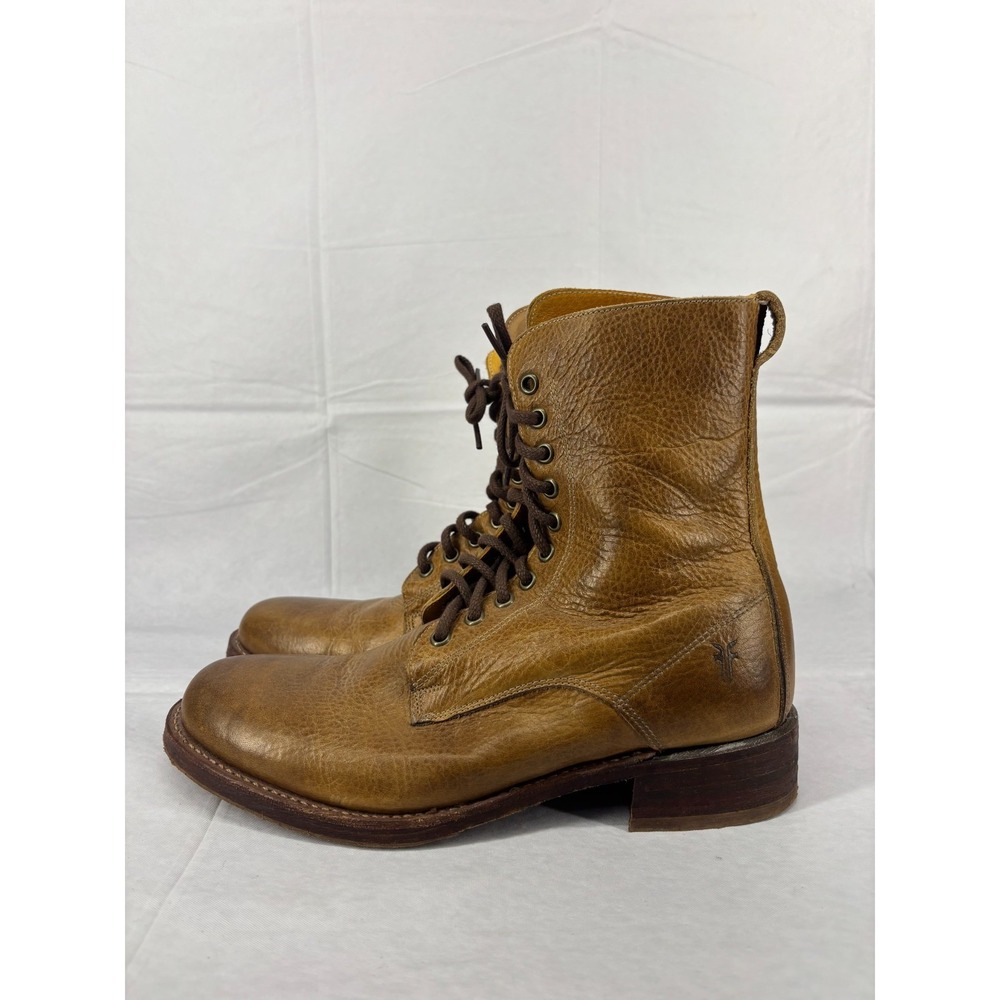 Frye Heritage Work Boots Mens Brando Oil Tanned Leather Lace Up USA Made 8M
